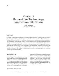 Game-Like Technology Innovation Education