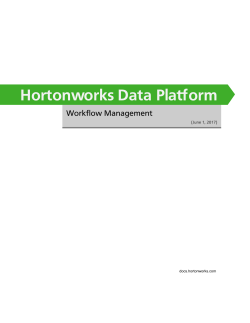 Hortonworks Data Platform - Workflow