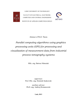 Parallel computing algorithms using graphics processing units (GPU