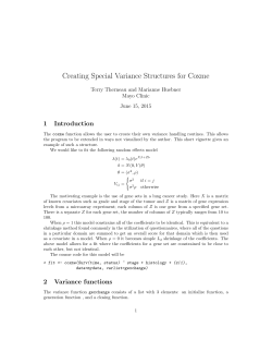 Creating Special Variance Structures for Coxme
