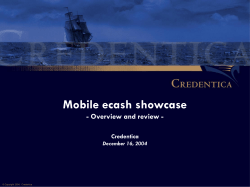 Mobile ecash showcase