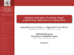 Algebraic description of modular integer programming: Applications