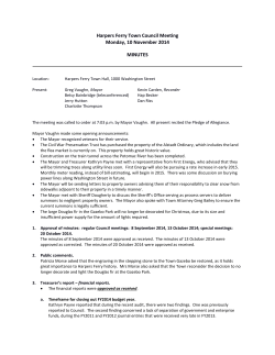 Harpers Ferry Town Council meeting agenda