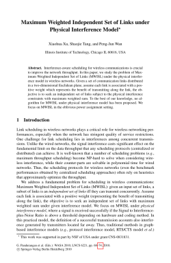 Maximum Weighted Independent Set of Links under Physical