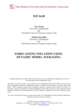 forecasting inflation using dynamic model averaging wp 34_09
