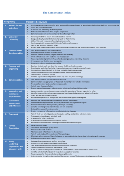 The Competency Index
