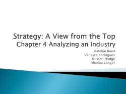Strategy A View from the Top Chapter 4 Analyzing an Industry