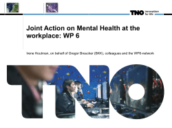 Joint Action on Mental Health - European Network for Workplace