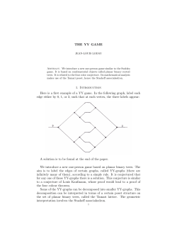 THE YY GAME 1. Introduction Here is a first example of a YY game