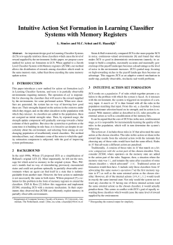 Intuitive Action Set Formation in Learning Classifier