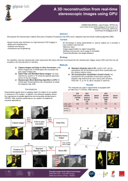 A 3D reconstruction from real-time stereoscopic images using