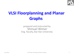7. VLSI Floorplanning and Planar Graphs