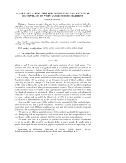 a parallel algorithm for computing the extremal eigenvalues of very