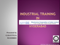 Industrial training report on
