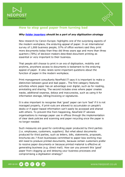 How to stop good paper from turning bad