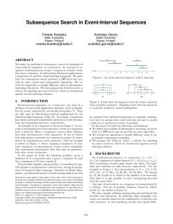 Subsequence Search in Event