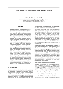 Belief change with noisy sensing in the situation calculus