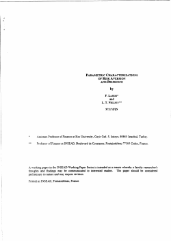 PARAMETRIC CHARACTERIZATIONS OF RISK