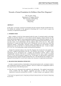 To wards a Formal Foundation for DeMarco Data Flow