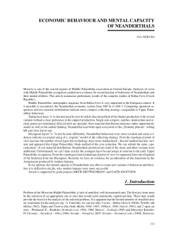 ECONOMIC BEHAVIOUR AND MENTAL CAPACITY OF