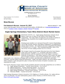 Eagle Springs Elementary Team Wins District Stock Market Game