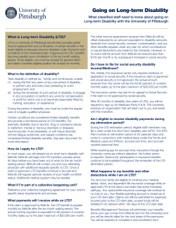 Long-Term Disability - Pitt HR