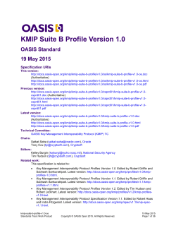 KMIP Suite B Profile Version 1.0 - Name