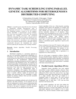 dynamic task scheduling using parallel genetic algorithms for