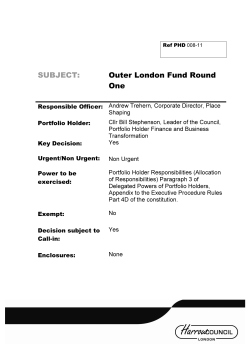 Outer London Fund Round One