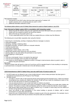 SUAT Policy E Safety LGCS Appendix LGCS Acceptable Internet