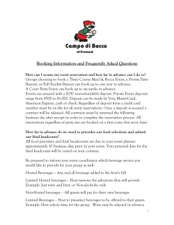 Fremont Event FAQ`s PDF