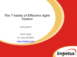 The 7 habits of Effective Agile Testers