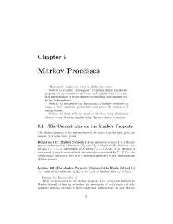 Markov Processes