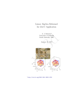 Linear Algebra Reformed for 21st C Application