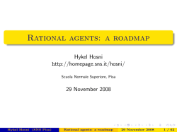Rational agents: a roadmap