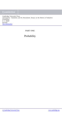 Probability - Bruno de Finetti