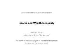 Giovanni Vecchi: Income and Wealth Inequality pptx