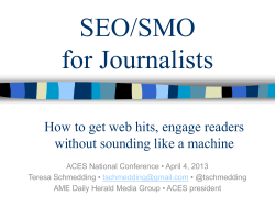 Search Engine Optimization for Editors