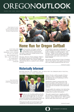 Home Run for Oregon Softball - University of Oregon Giving