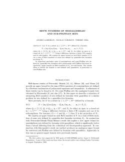 BETTI NUMBERS OF SEMIALGEBRAIC AND SUB