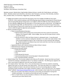 Global Education Committee Meeting January 27, 2015 3:00 pm in