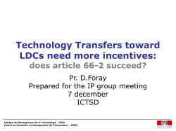technology transfer to LDC need more incentives