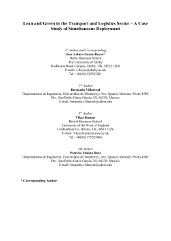 Lean and Green in the Transport and Logistics Sector &ndash; A Case