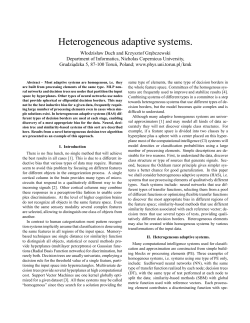 Heterogeneous adaptive systems.