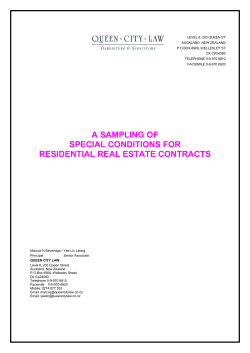 a sampling of special conditions for residential