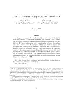 Location Decision of Heterogeneous Multinational Firms"