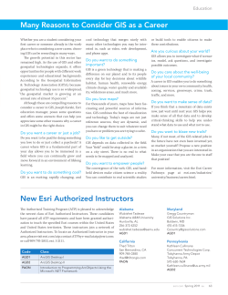 Many Reasons to Consider GIS as a Career