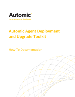 Automic Agent Deployment and Upgrade Toolkit