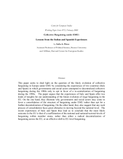Collective Bargaining under EMU - Archive of European Integration