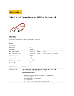 Fluke VPS210-R Voltage Probe Set, 200 MHz, Red (one, red)